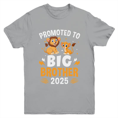 Promoted To Big Brother 2025 Lion Animals Boys Kids Youth Shirt | teecentury