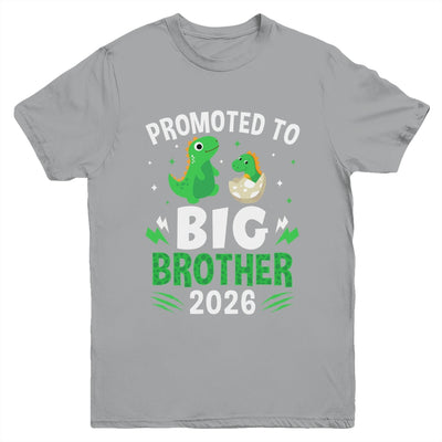 Promoted To Big Brother 2026 Dinosaur T-Rex Boys Kids Youth Shirt | teecentury