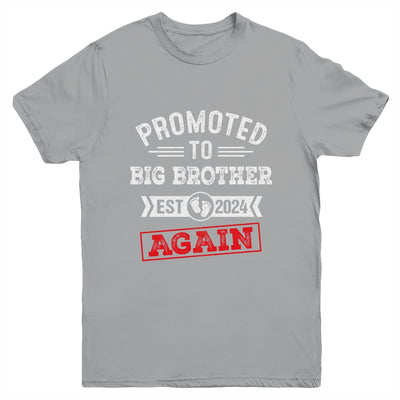 Promoted To Big Brother Again 2024 Pregnancy Announcement Youth Shirt | teecentury