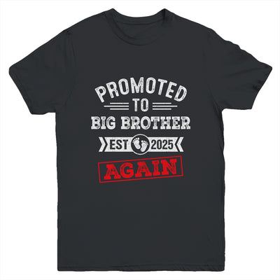 Promoted To Big Brother Again 2025 Pregnancy Announcement Youth Shirt | teecentury