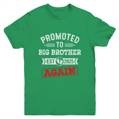Promoted To Big Brother Again 2025 Pregnancy Announcement Youth Shirt | teecentury