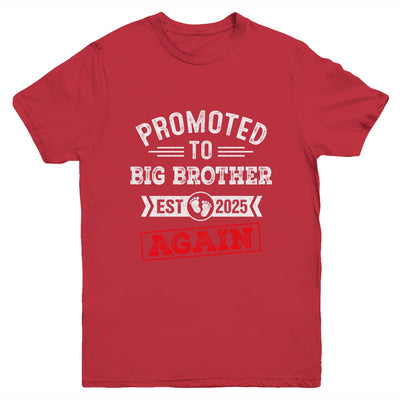 Promoted To Big Brother Again 2025 Pregnancy Announcement Youth Shirt | teecentury