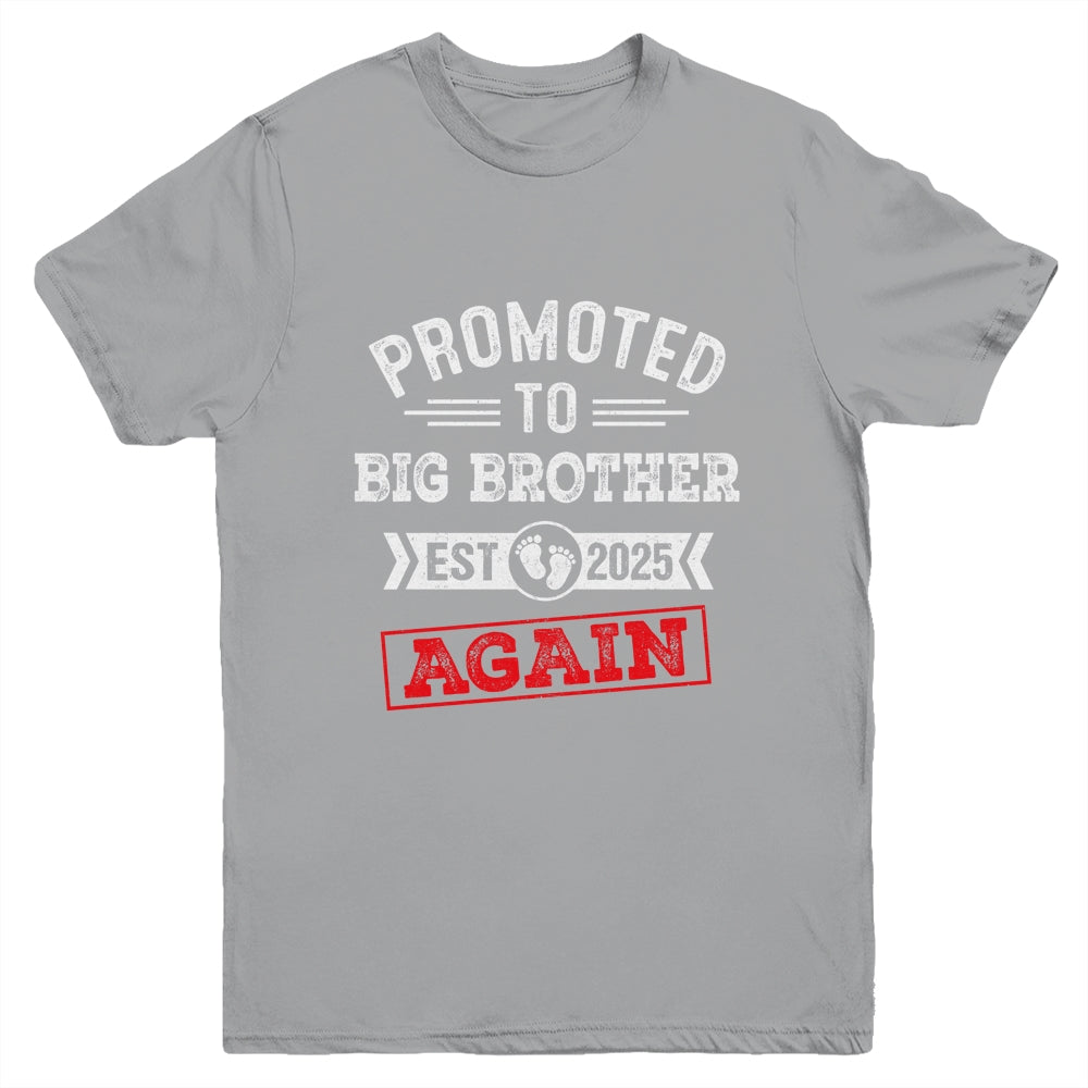 Promoted To Big Brother Again 2025 Pregnancy Announcement Youth Shirt | teecentury