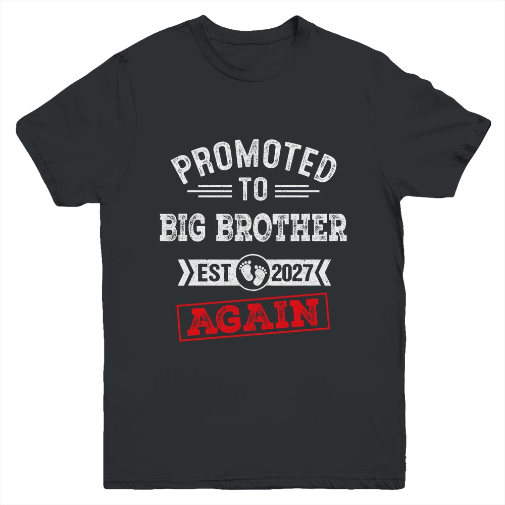 Promoted To Big Brother Again 2027 Pregnancy Announcement Youth Shirt | teecentury