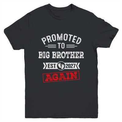 Promoted To Big Brother Again 2027 Pregnancy Announcement Youth Shirt | teecentury