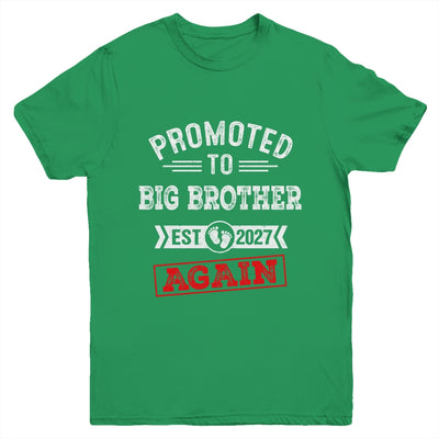Promoted To Big Brother Again 2027 Pregnancy Announcement Youth Shirt | teecentury