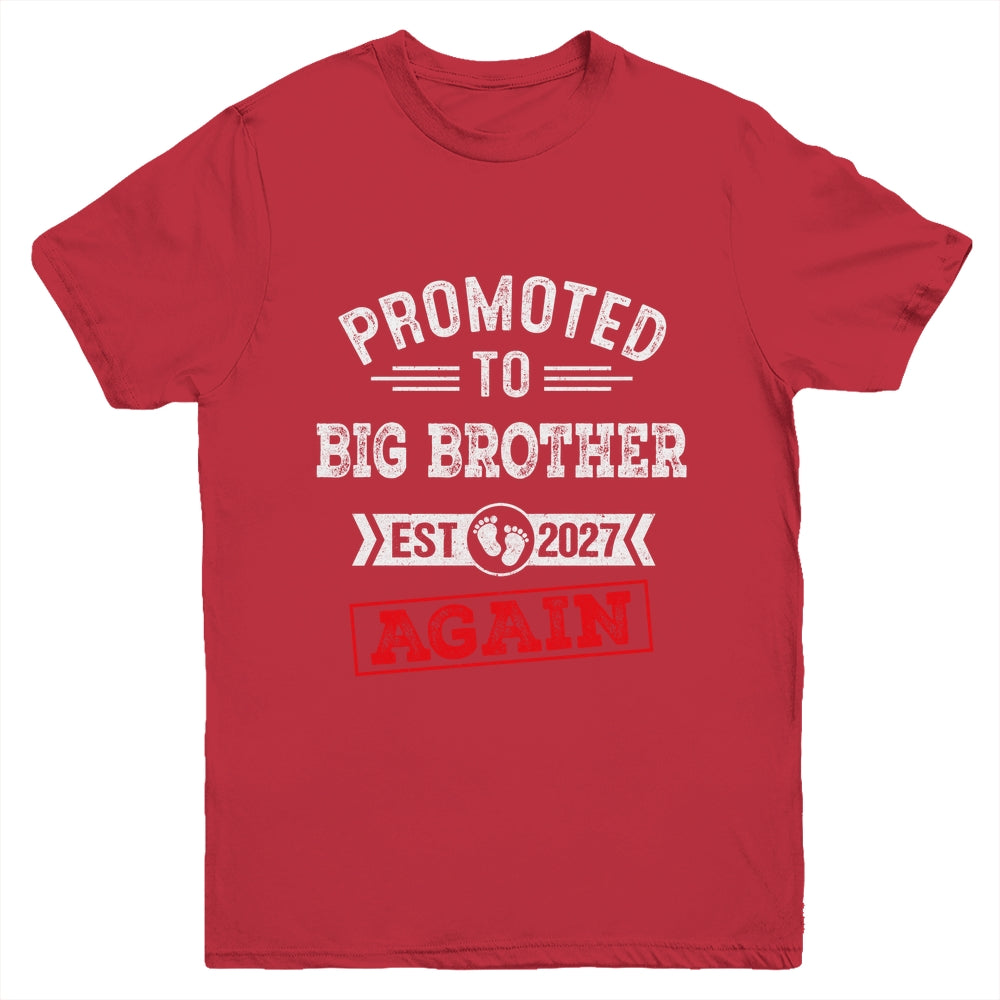 Promoted To Big Brother Again 2027 Pregnancy Announcement Youth Shirt | teecentury