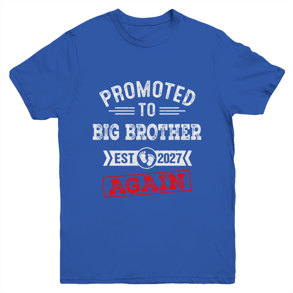 Promoted To Big Brother Again 2027 Pregnancy Announcement Youth Shirt | teecentury