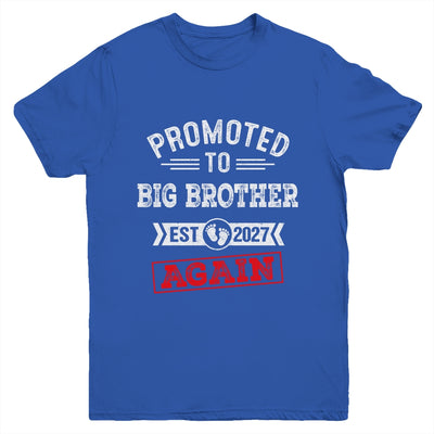 Promoted To Big Brother Again 2027 Pregnancy Announcement Youth Shirt | teecentury