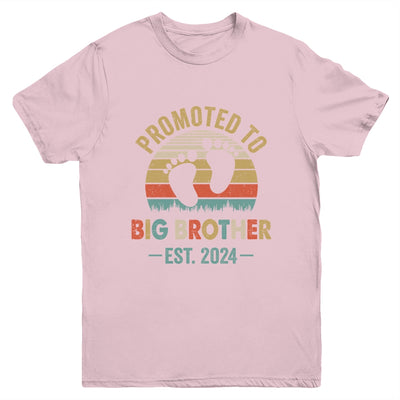 Promoted To Big Brother Est 2024 Brother Vintage Youth Shirt | teecentury