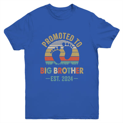 Promoted To Big Brother Est 2024 Brother Vintage Youth Shirt | teecentury