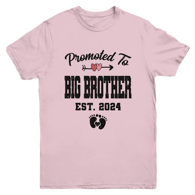 Promoted To Big Brother Est 2024 First Time Brother Youth Shirt | teecentury
