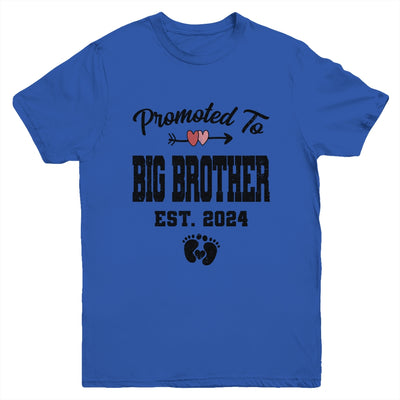 Promoted To Big Brother Est 2024 First Time Brother Youth Shirt | teecentury