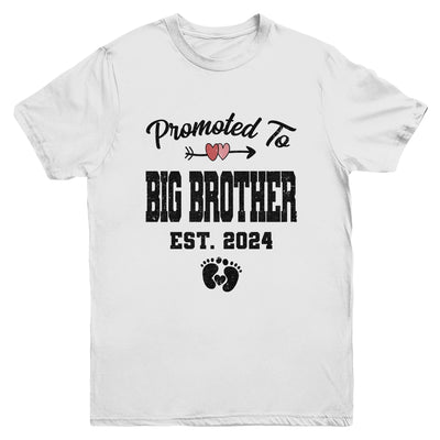 Promoted To Big Brother Est 2024 First Time Brother Youth Shirt | teecentury