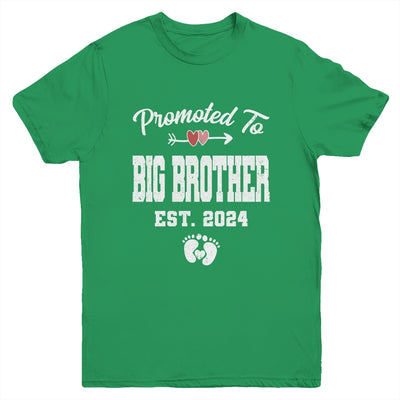 Promoted To Big Brother Est 2024 Funny First Time Brother Youth Shirt | teecentury