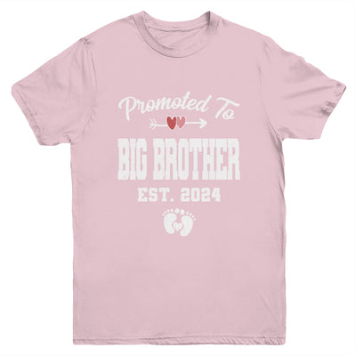 Promoted To Big Brother Est 2024 Funny First Time Brother Youth Shirt | teecentury