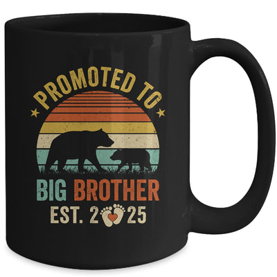 Promoted To Big Brother Est 2025 Bear Pregnancy Announcement Mug | teecentury