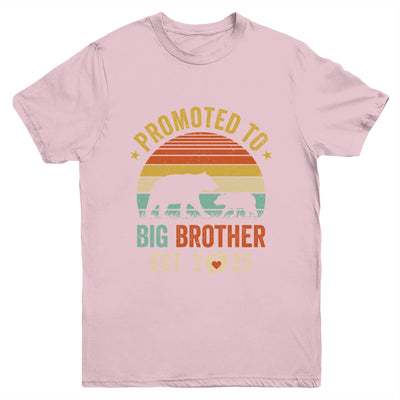Promoted To Big Brother Est 2025 Bear Pregnancy Announcement Youth Shirt | teecentury
