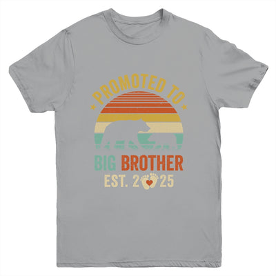 Promoted To Big Brother Est 2025 Bear Pregnancy Announcement Youth Shirt | teecentury