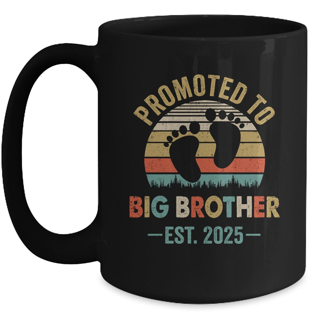 Promoted To Big Brother Est 2025 Brother Vintage Mug | teecentury