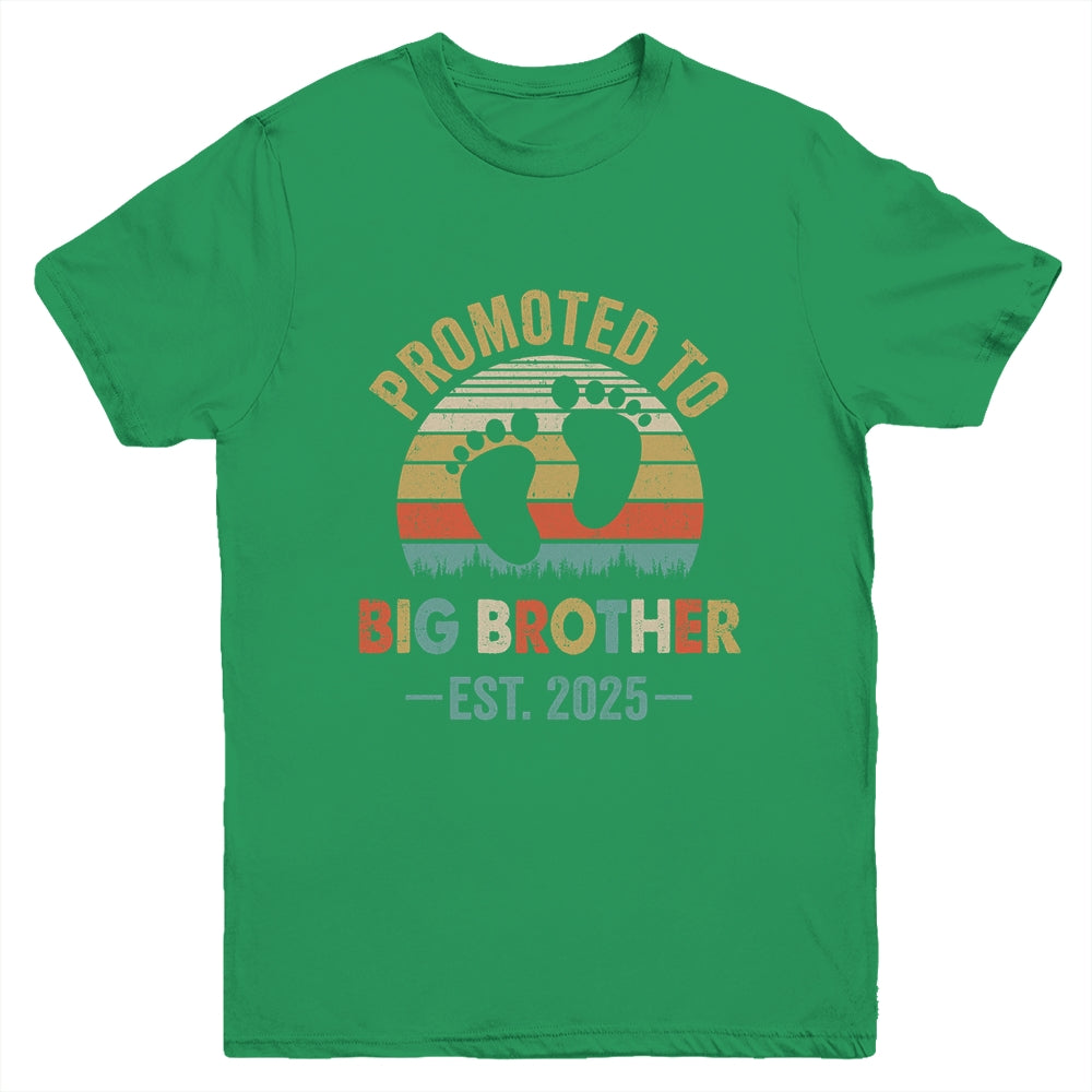 Promoted To Big Brother Est 2025 Brother Vintage Youth Shirt | teecentury