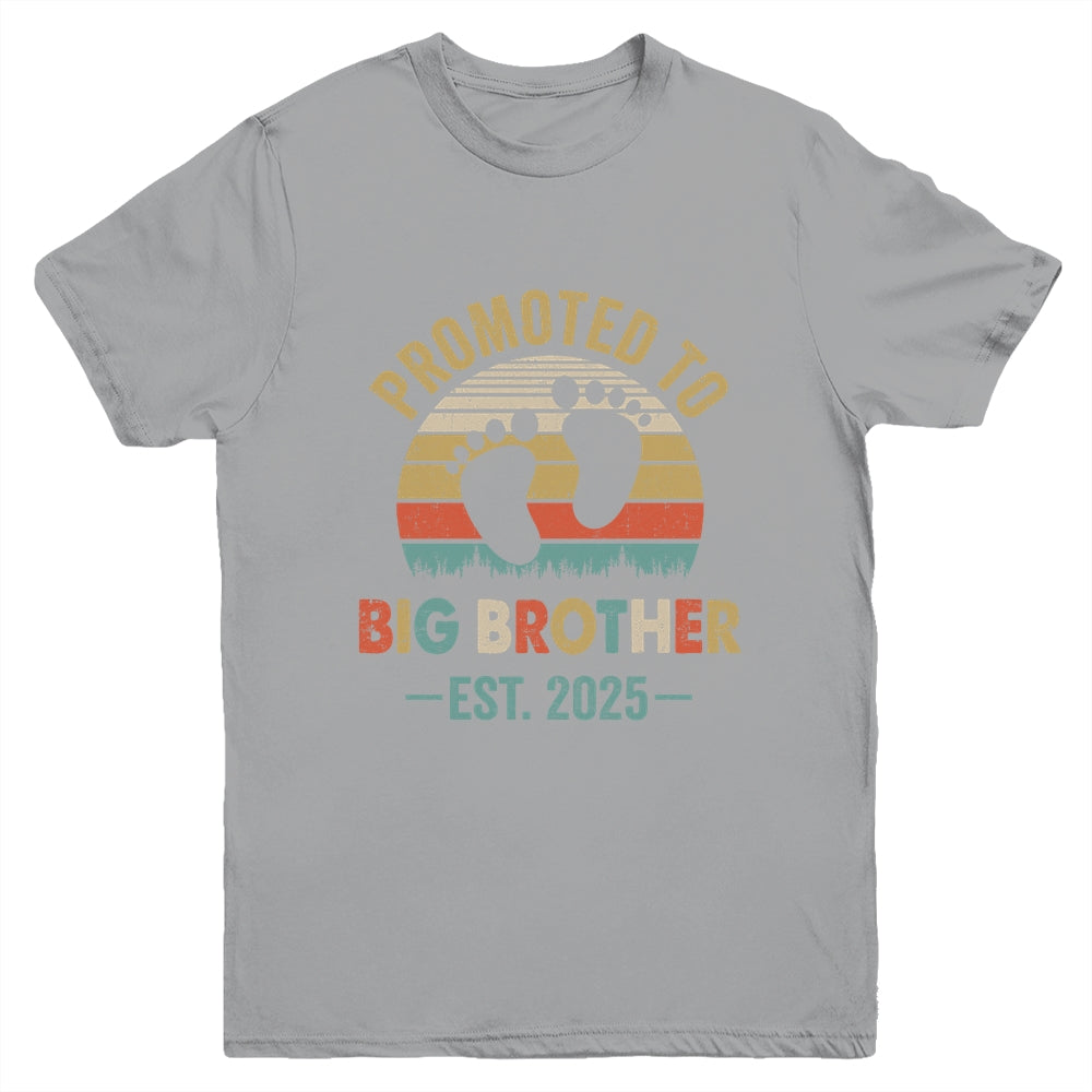 Promoted To Big Brother Est 2025 Brother Vintage Youth Shirt | teecentury