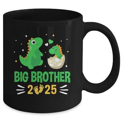Promoted To Big Brother Est 2025 Dinosaur T-Rex Boys Kids Mug | teecentury