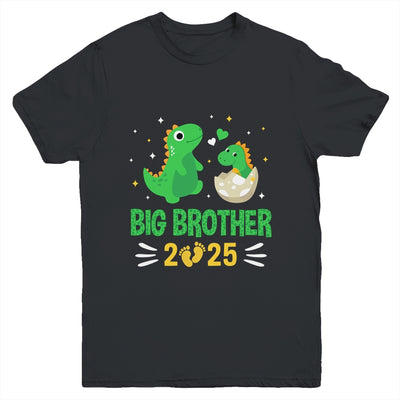 Promoted To Big Brother Est 2025 Dinosaur T-Rex Boys Kids Youth Shirt | teecentury