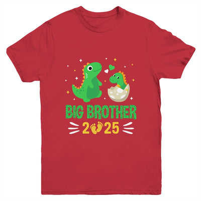 Promoted To Big Brother Est 2025 Dinosaur T-Rex Boys Kids Youth Shirt | teecentury