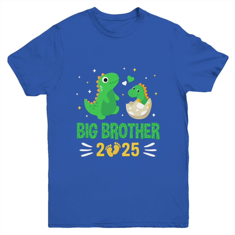 Promoted To Big Brother Est 2025 Dinosaur T-Rex Boys Kids Youth Shirt | teecentury