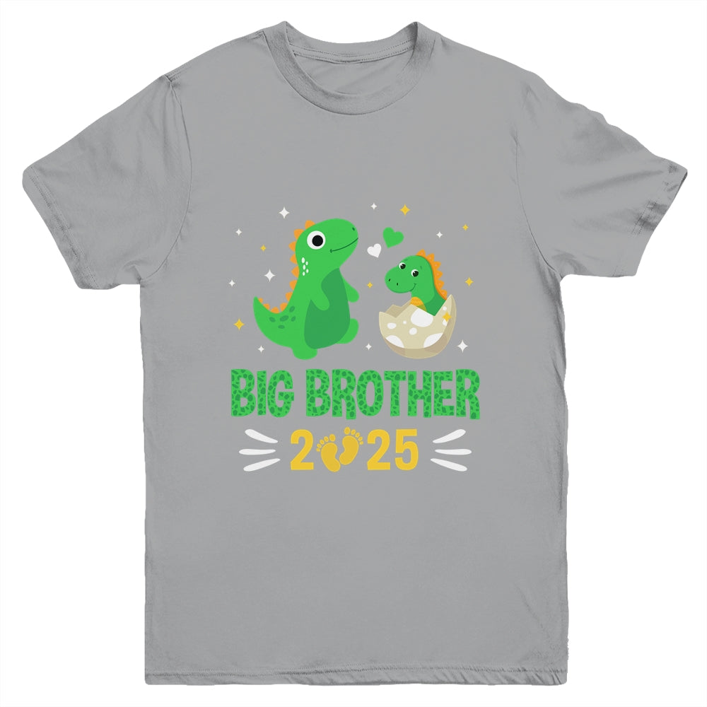 Promoted To Big Brother Est 2025 Dinosaur T-Rex Boys Kids Youth Shirt | teecentury