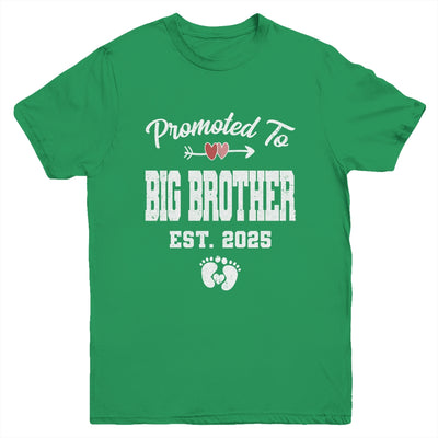 Promoted To Big Brother Est 2025 Funny First Time Brother Youth Shirt | teecentury
