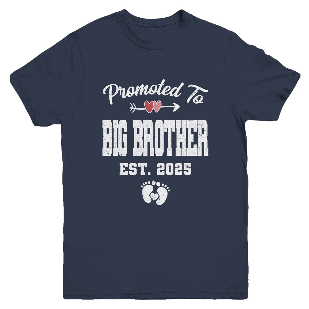 Promoted To Big Brother Est 2025 Funny First Time Brother Youth Shirt | teecentury