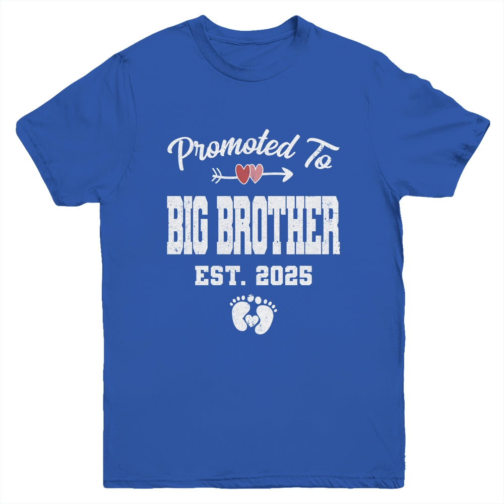 Promoted To Big Brother Est 2025 Funny First Time Brother Youth Shirt | teecentury