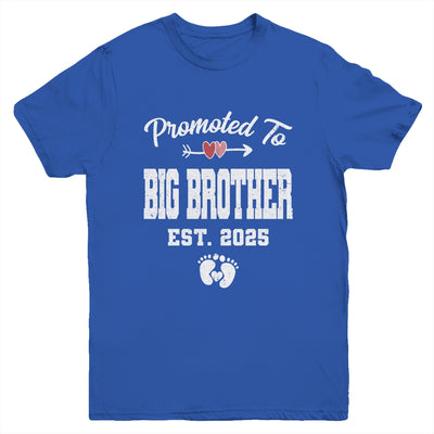 Promoted To Big Brother Est 2025 Funny First Time Brother Youth Shirt | teecentury