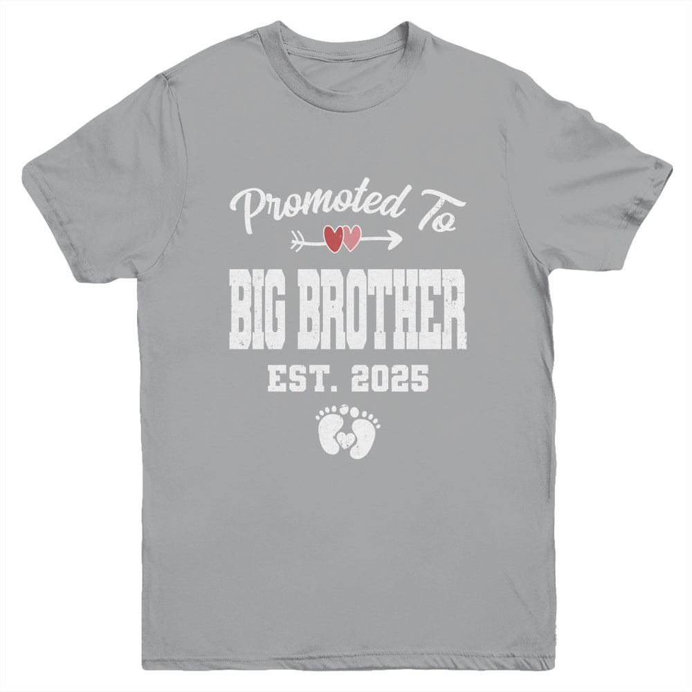 Promoted To Big Brother Est 2025 Funny First Time Brother Youth Shirt | teecentury