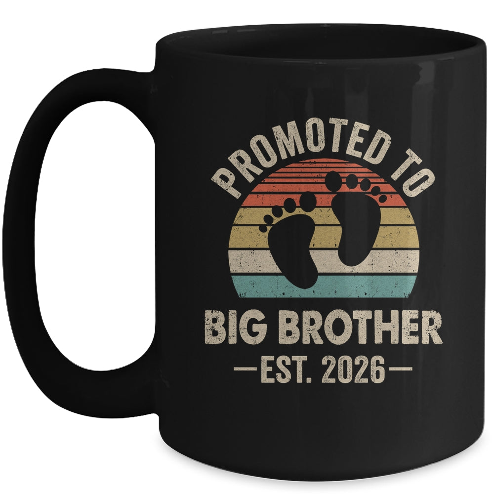 Promoted To Big Brother Est 2026 Brother Vintage Mug | teecentury