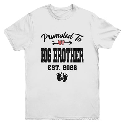 Promoted To Big Brother Est 2026 First Time Brother Youth Shirt | teecentury