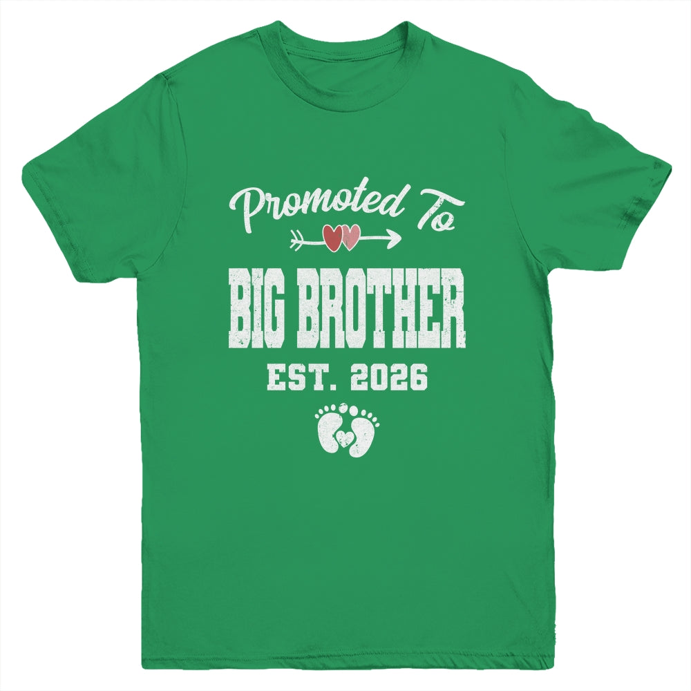 Promoted To Big Brother Est 2026 Funny First Time Brother Youth Shirt | teecentury