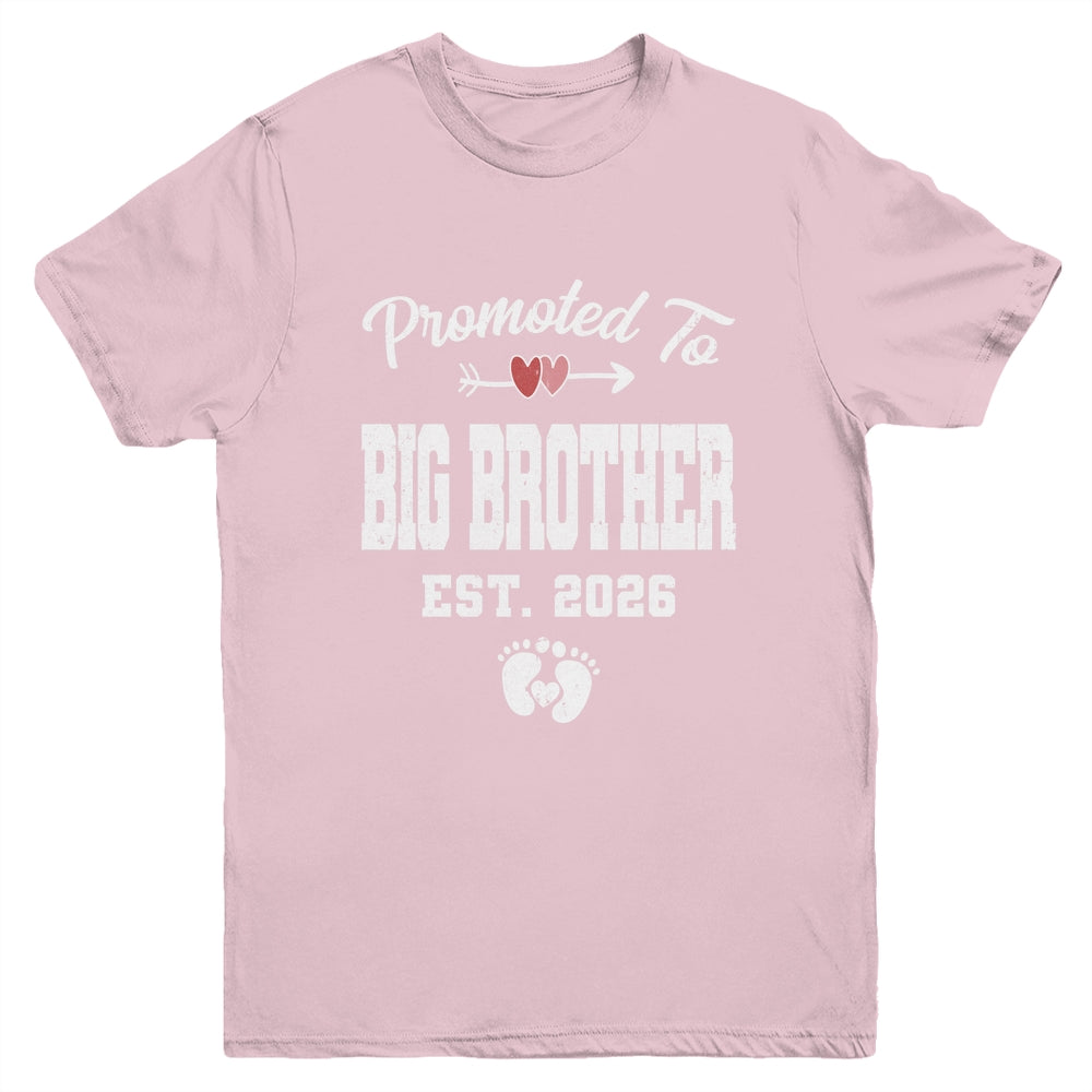 Promoted To Big Brother Est 2026 Funny First Time Brother Youth Shirt | teecentury