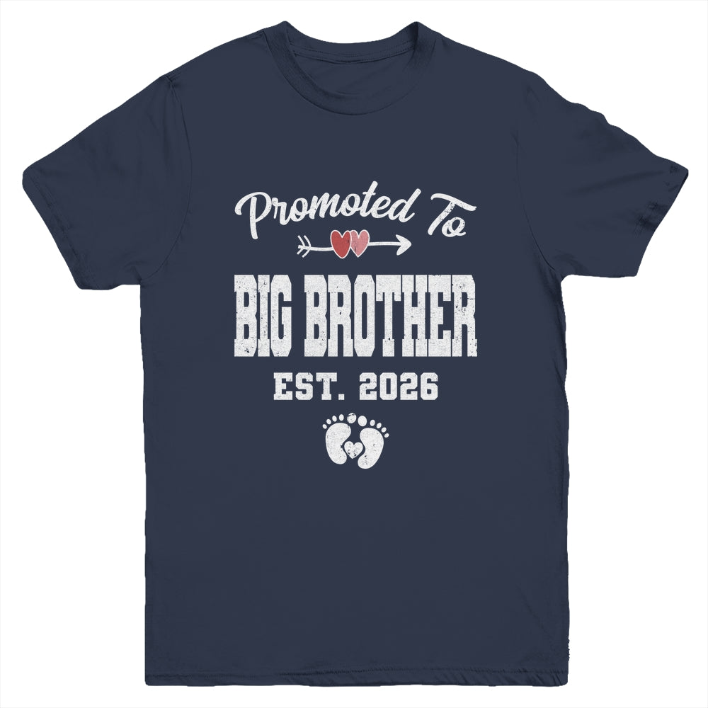 Promoted To Big Brother Est 2026 Funny First Time Brother Youth Shirt | teecentury