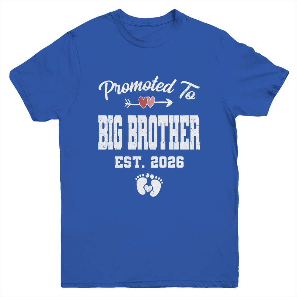 Promoted To Big Brother Est 2026 Funny First Time Brother Youth Shirt | teecentury
