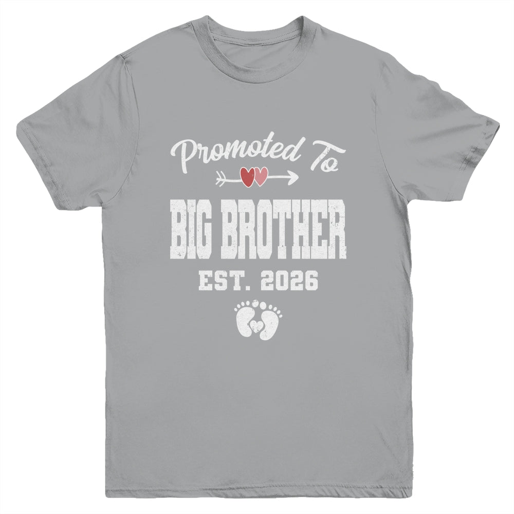 Promoted To Big Brother Est 2026 Funny First Time Brother Youth Shirt | teecentury