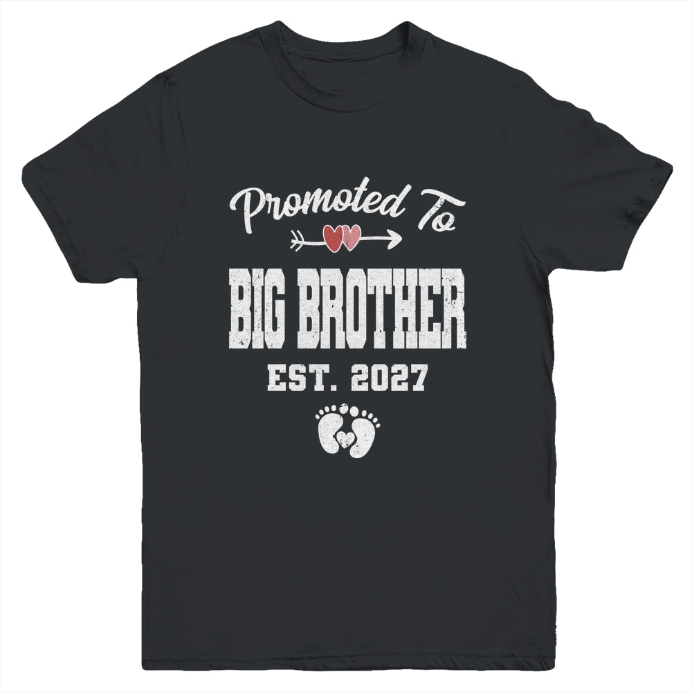 Promoted To Big Brother Est 2027 Funny First Time Brother Youth Shirt | teecentury
