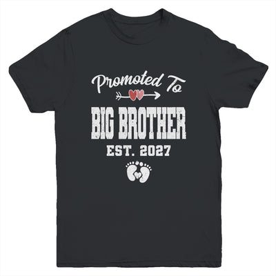 Promoted To Big Brother Est 2027 Funny First Time Brother Youth Shirt | teecentury