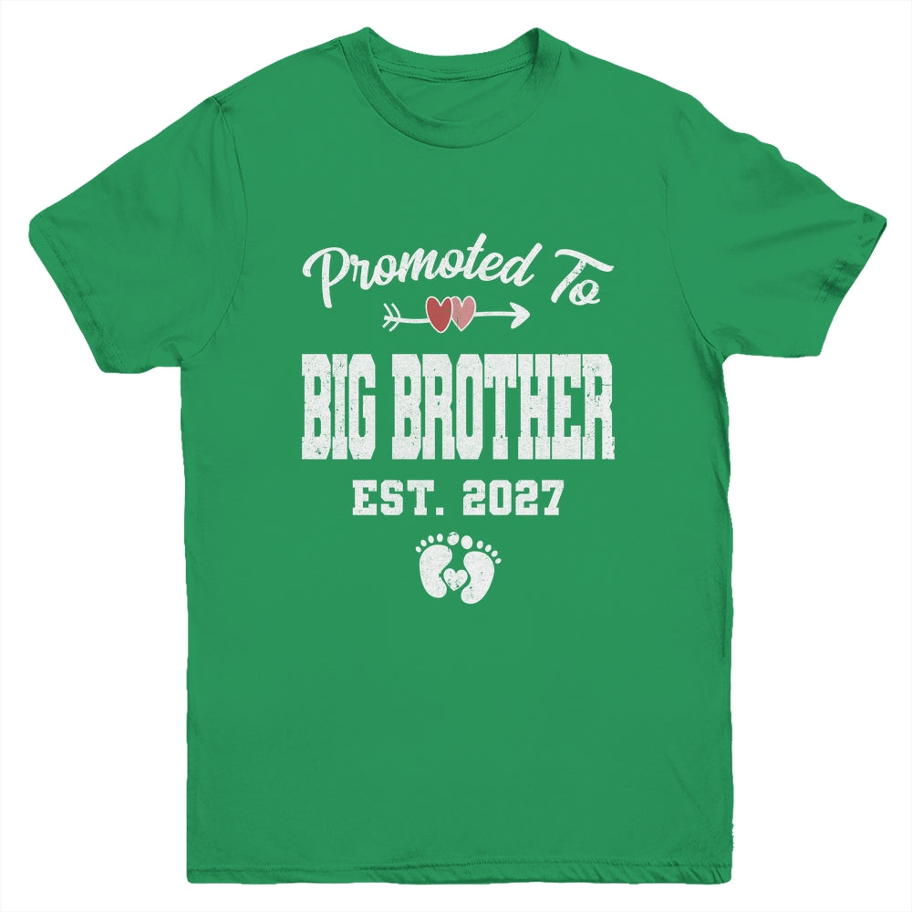 Promoted To Big Brother Est 2027 Funny First Time Brother Youth Shirt | teecentury