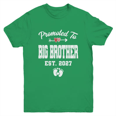 Promoted To Big Brother Est 2027 Funny First Time Brother Youth Shirt | teecentury