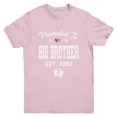 Promoted To Big Brother Est 2027 Funny First Time Brother Youth Shirt | teecentury