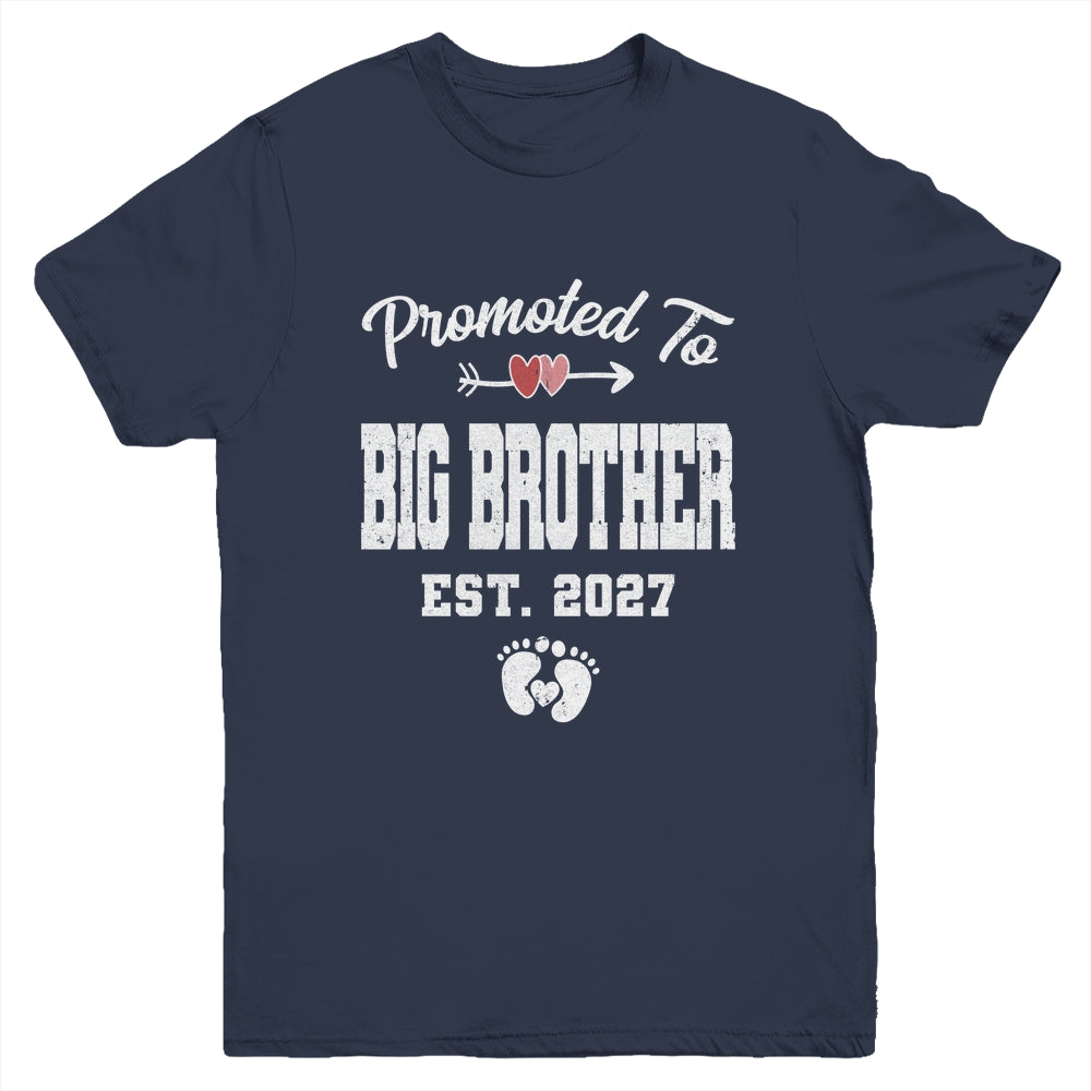 Promoted To Big Brother Est 2027 Funny First Time Brother Youth Shirt | teecentury