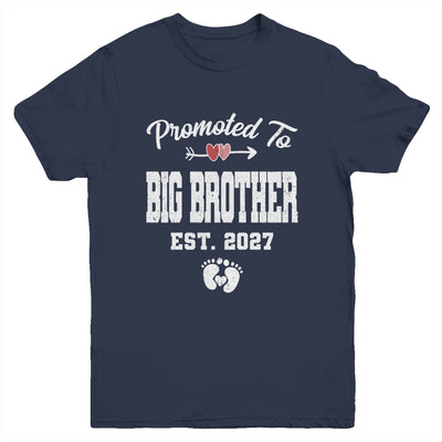 Promoted To Big Brother Est 2027 Funny First Time Brother Youth Shirt | teecentury